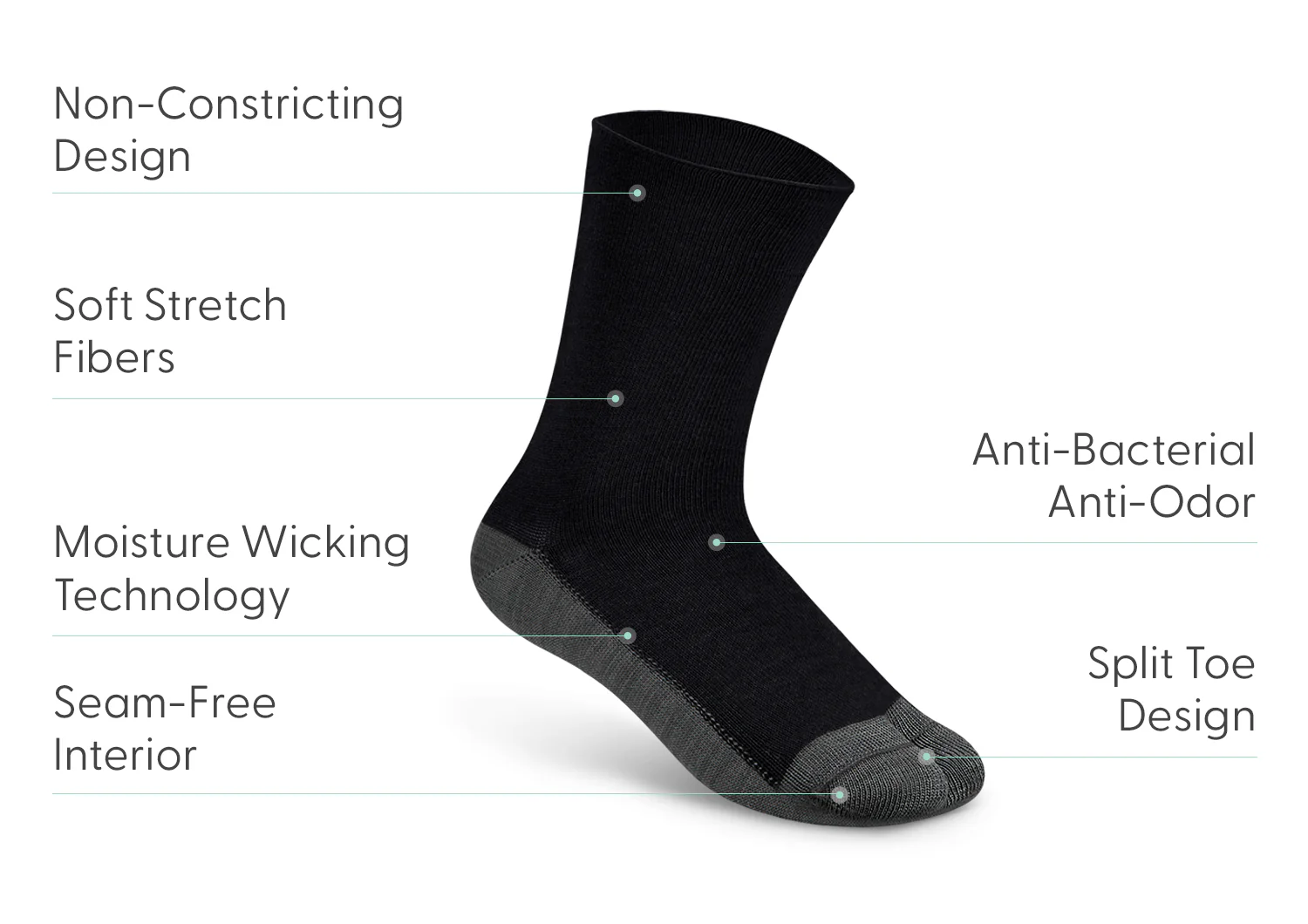 Bunion Relief Socks - Charcoal - Image 3
