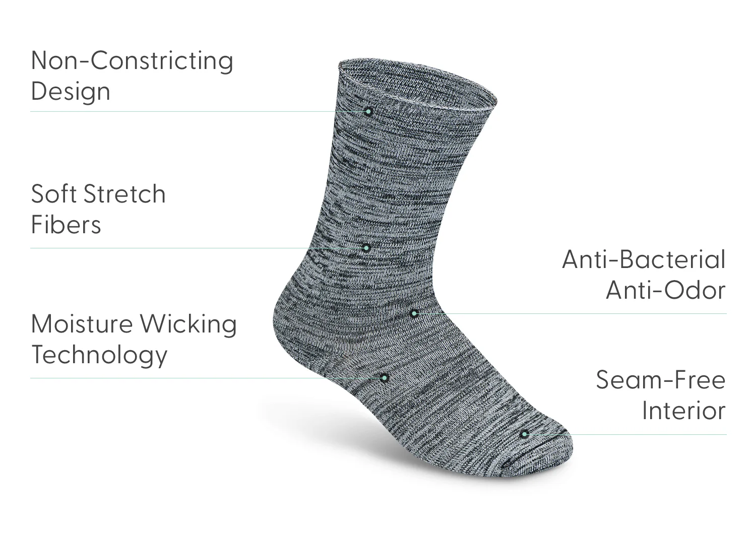 Casual/Dress Socks - Dark Gray - Image 3