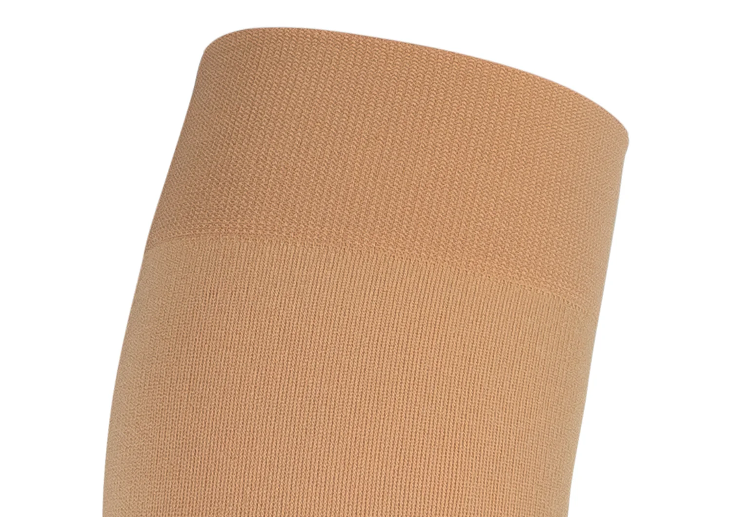 Compression Calf Sleeves Wide 15-20 mmHg - Tan - Image 3