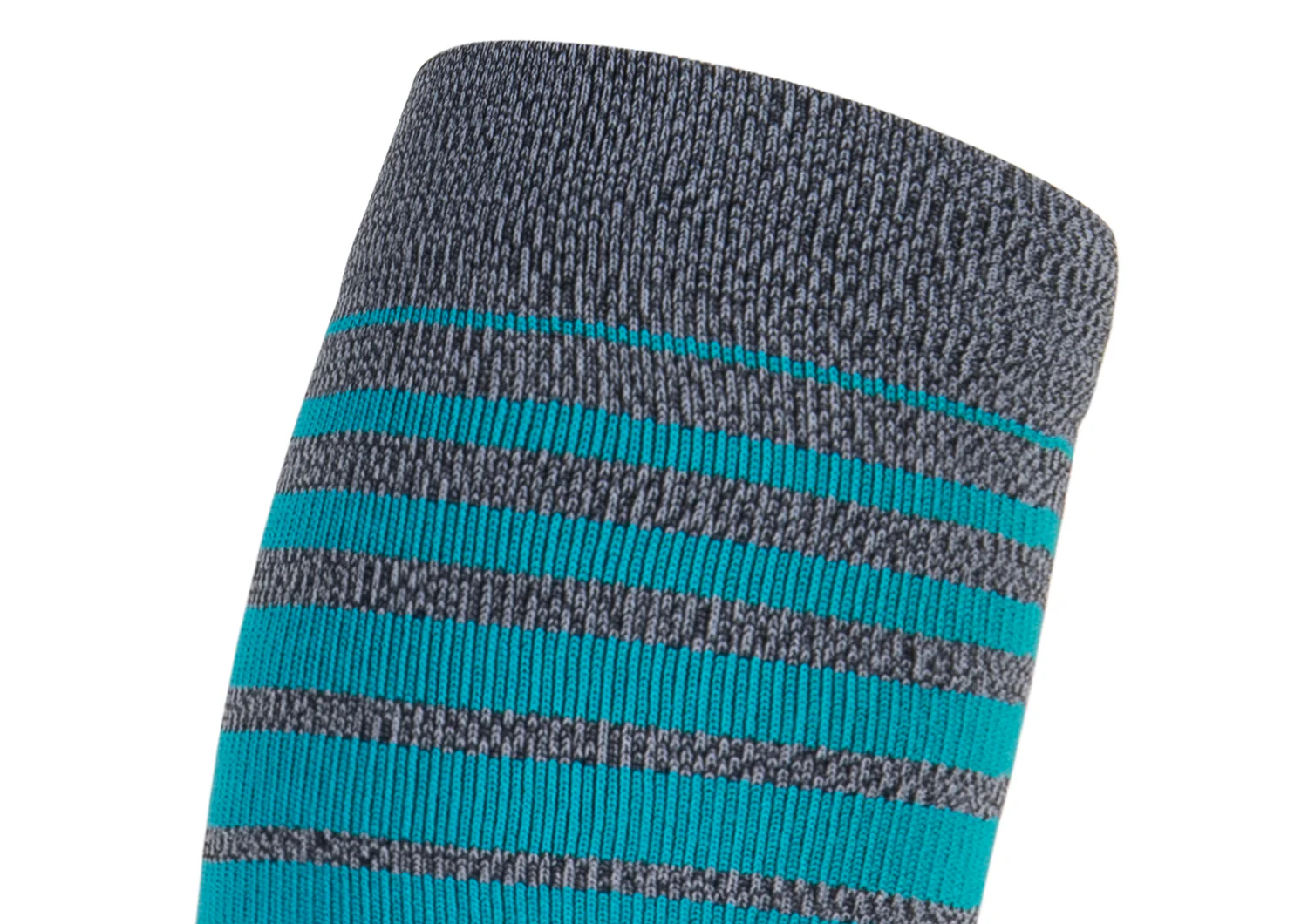 Compression Calf Sleeves Standard 15-20 mmHg - Gray/Teal Stripe - Image 4