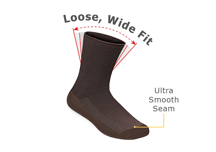 Extra Roomy Socks (Thick) - Dark Brown - Image 5