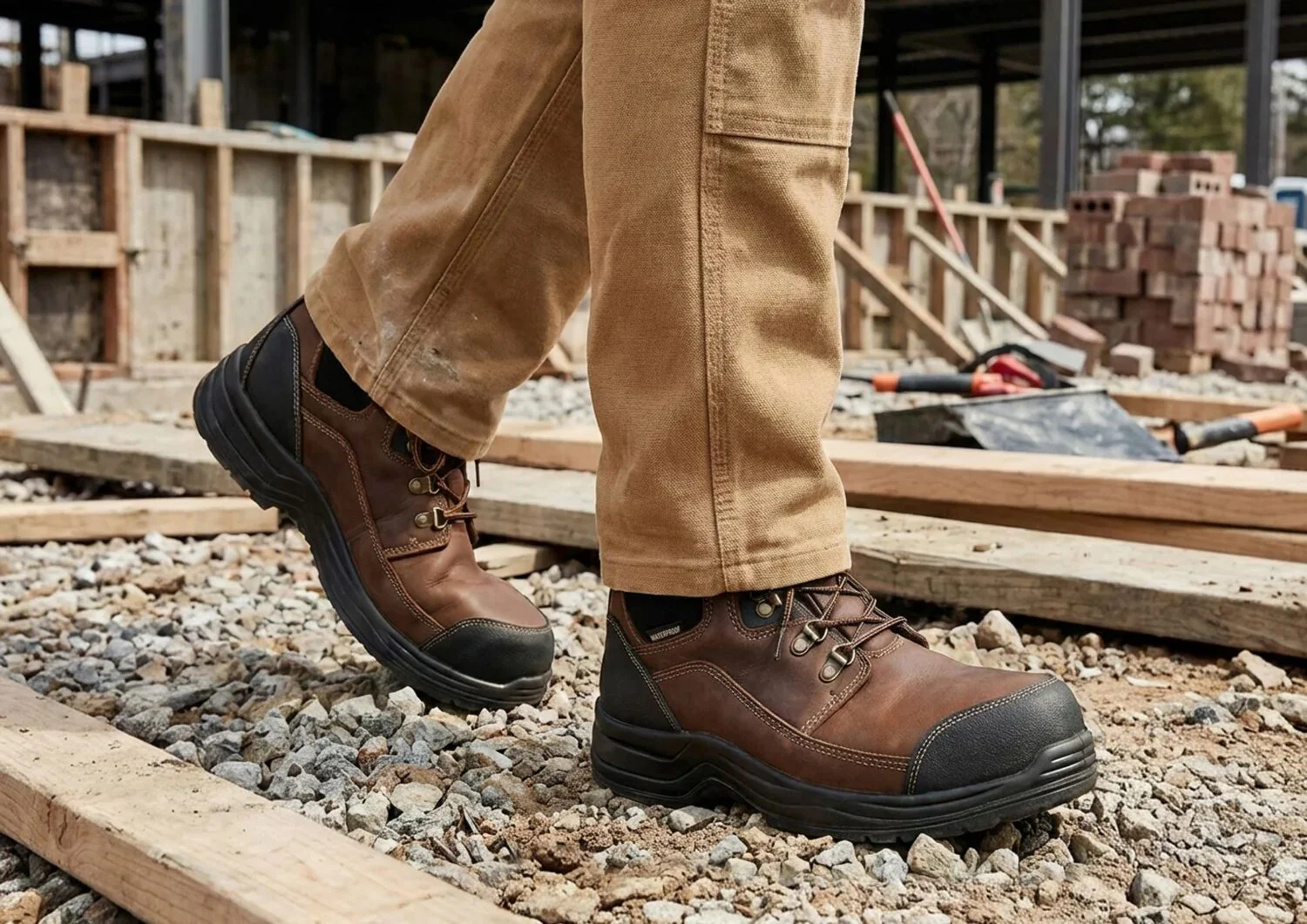Graphite Hands-Free Work Boots - Brown - Image 10