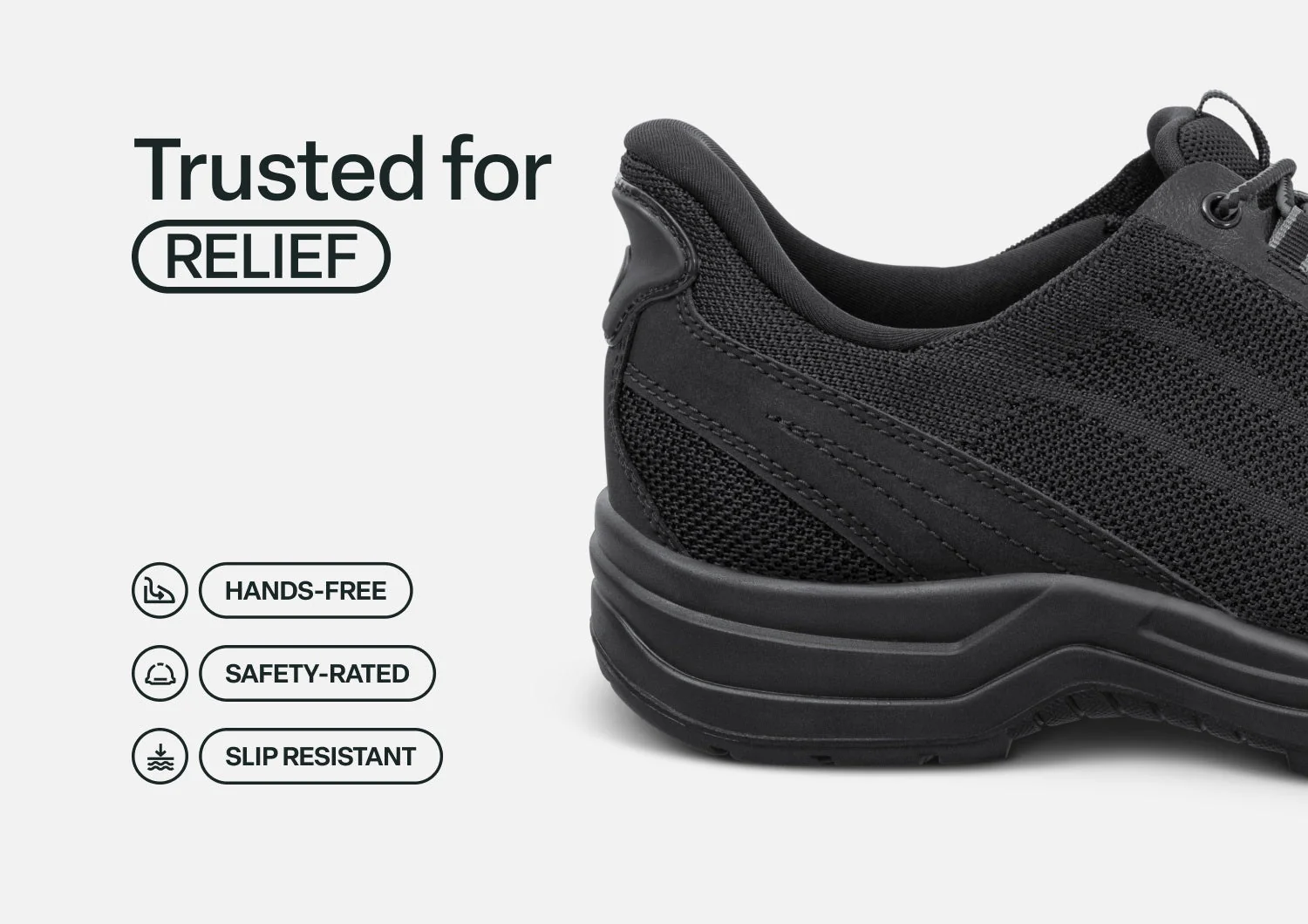 Onyx Hands-Free Work Shoes - Black - Image 4
