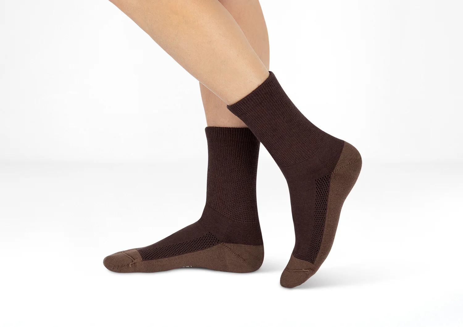 Padded Sole Socks - Dark Brown - Image 2