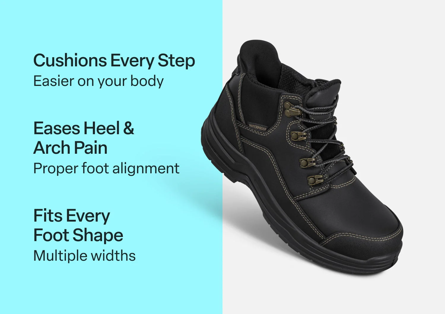 Quartz Hands-Free Work Boots - Black - Image 2