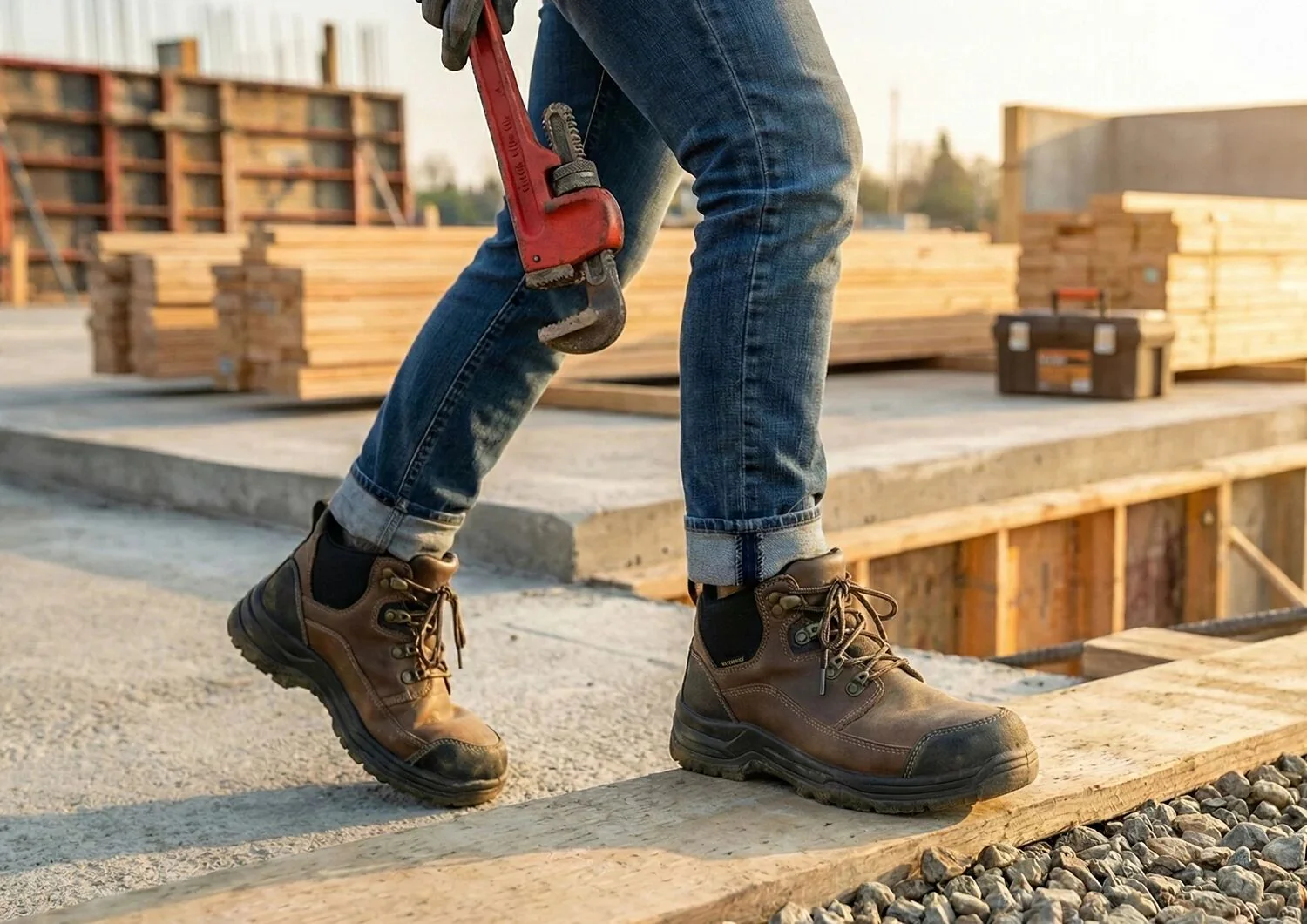 Quartz Hands-Free Work Boots - Brown - Image 10