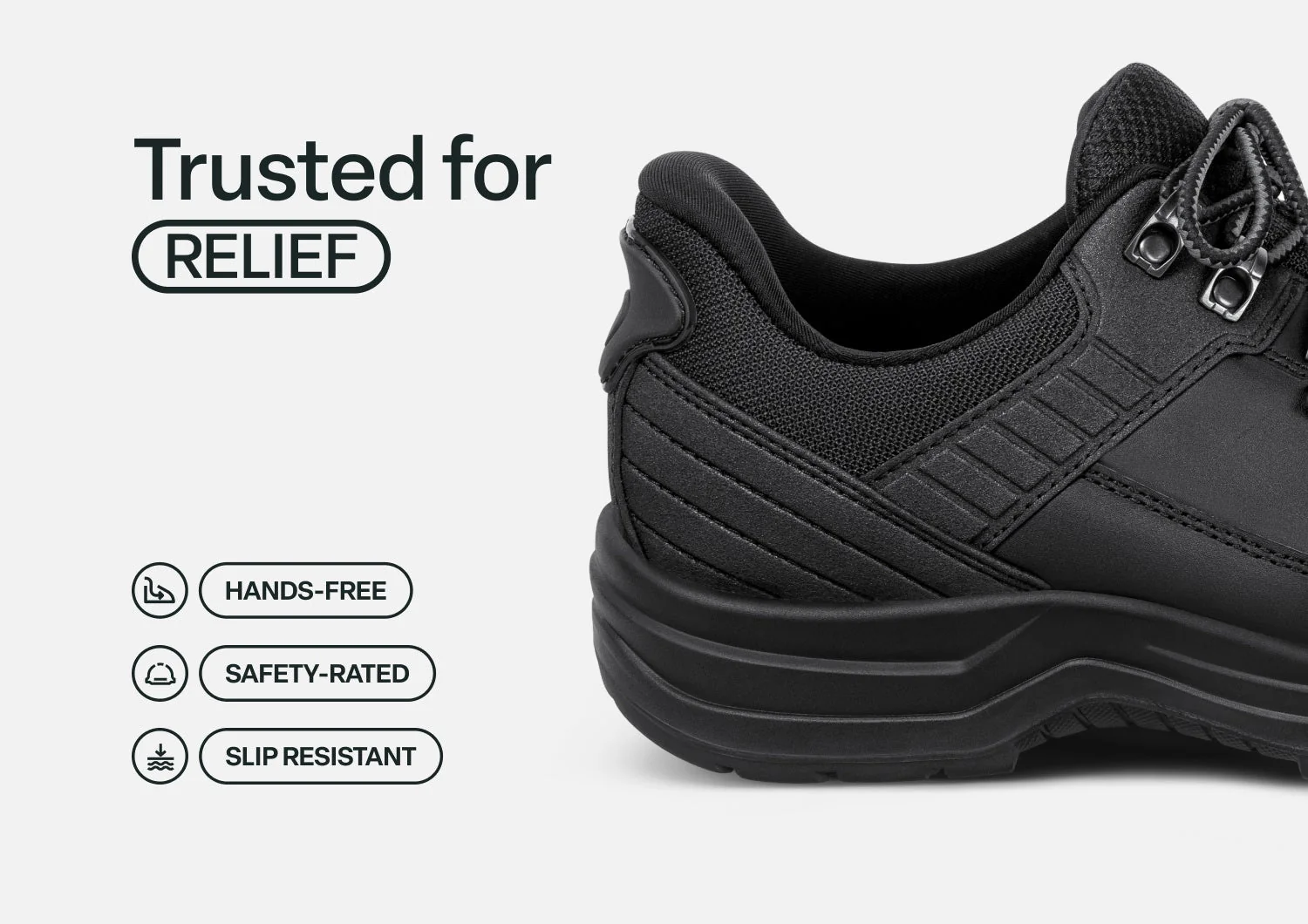 Slate Hands-Free Work Shoes - Black - Image 4